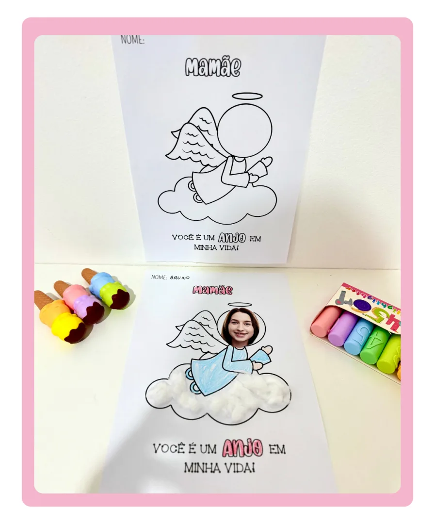 ATIVIDADE DE ARTES DIA DAS MÃES (ANJO) — imagem 3