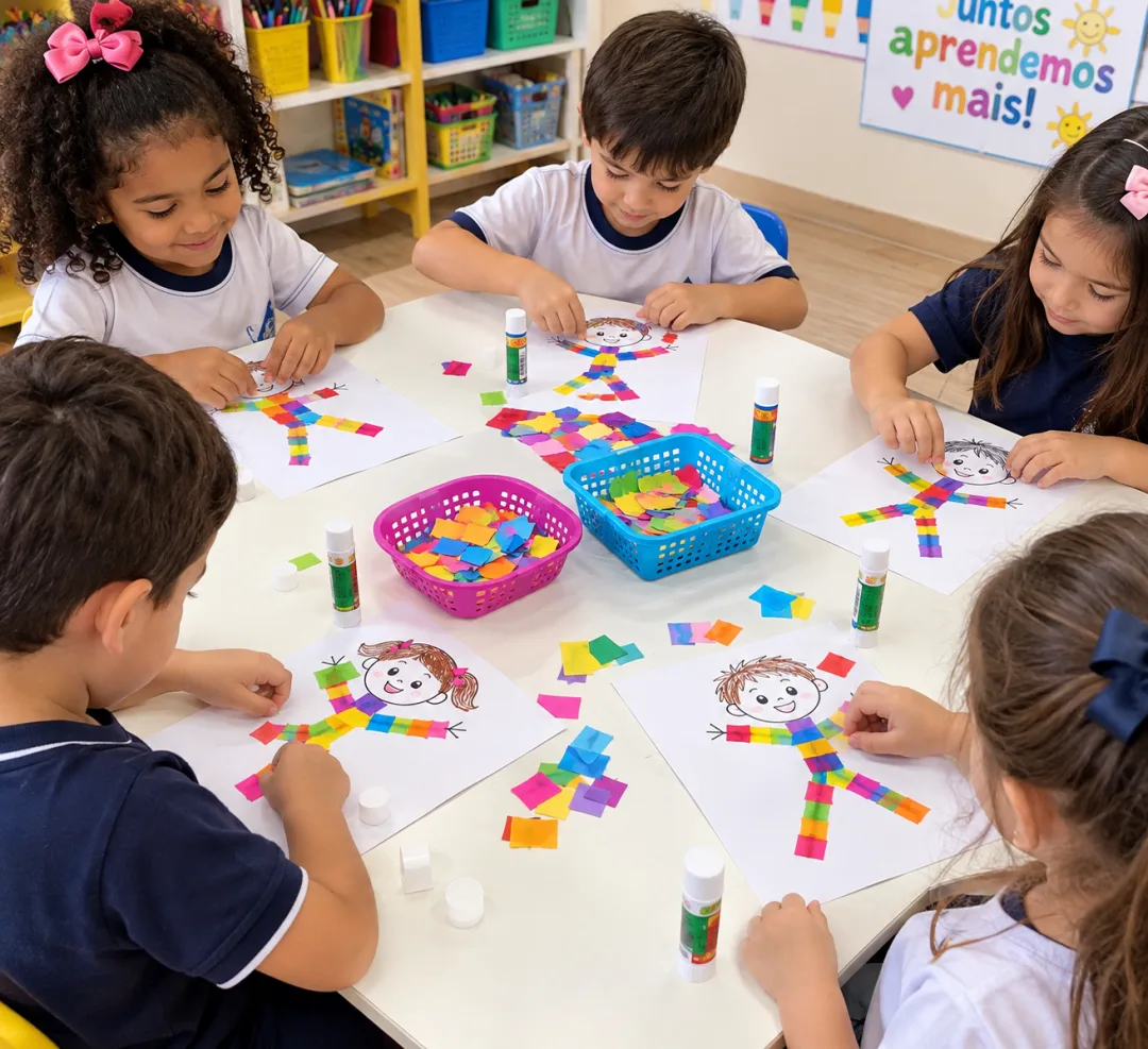 Atividade de Colagem Divertida - Educação Infantil - PDF 6 Páginas — imagem 2