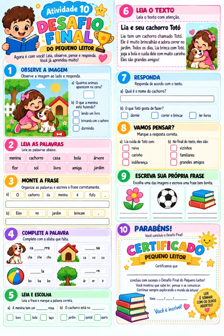 Atividade de Leitura e Formação de Palavras + Bônus em PDF — imagem 5