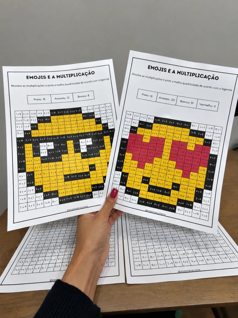Atividade Emojis e a Multiplicação, em pdf - Matemática Lúdica — imagem 4