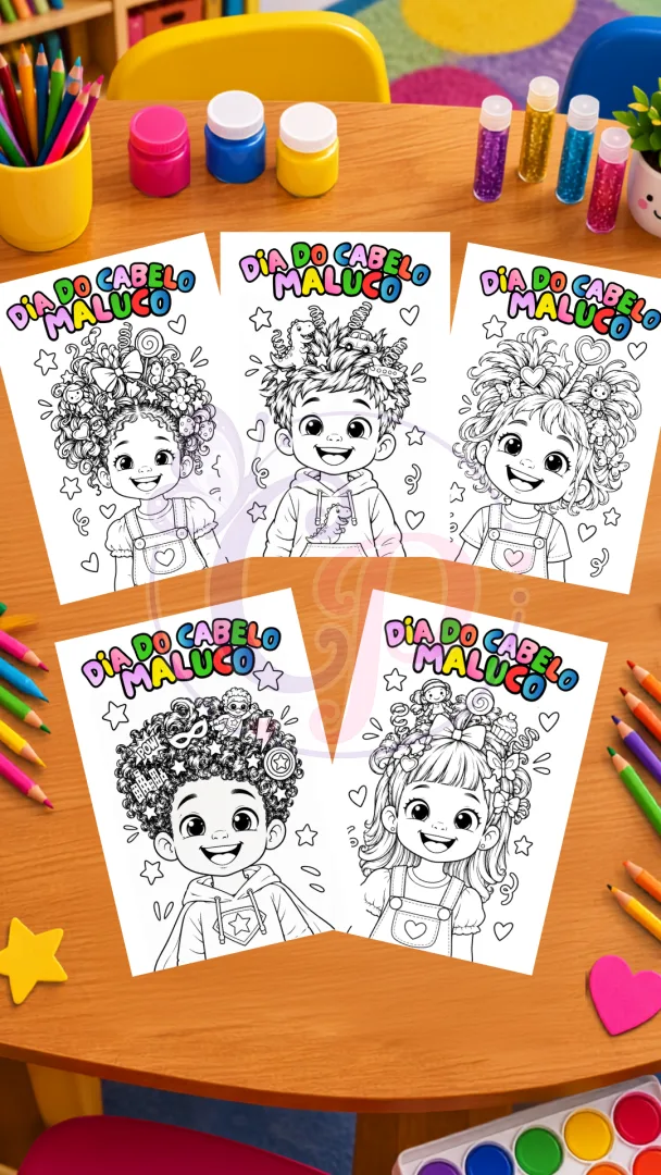 Atividade Dia do Cabelo Maluco: Educação Infantil em PDF — imagem 2