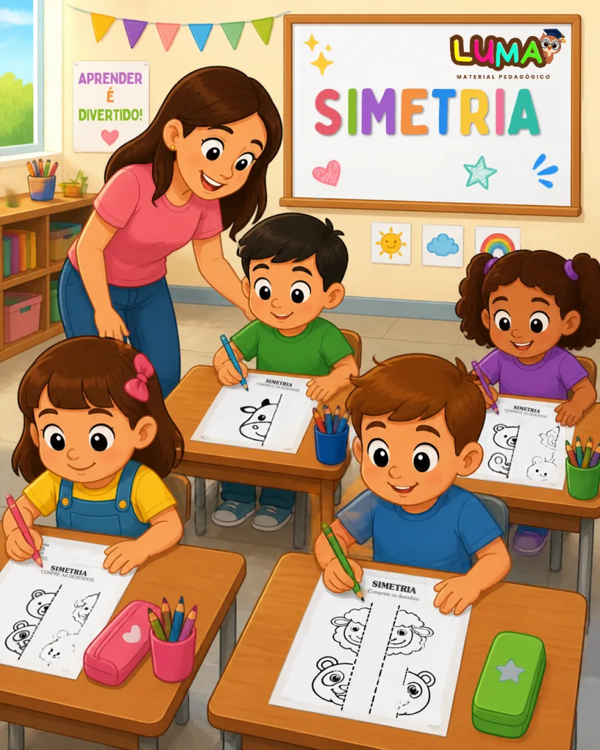 Atividade de Simetria - Educação Infantil e 1º/2º Ano - PDF — imagem 5