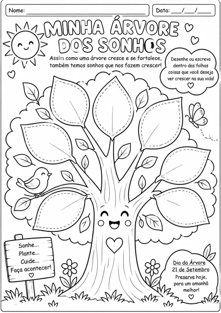 Atividade Dia da Árvore - Pintura Lúdica - Educação Infantil - PDF — imagem 4