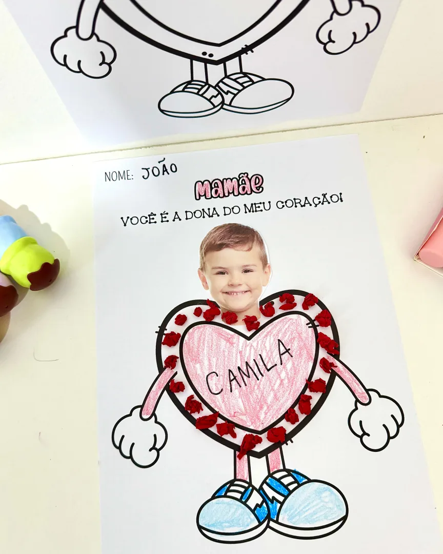 ATIVIDADE DIA DAS MÃES - CORAÇÃO FOTO — imagem 2