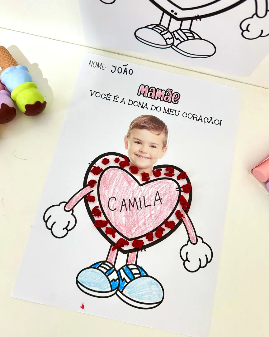 ATIVIDADE DIA DAS MÃES - CORAÇÃO FOTO — imagem 4