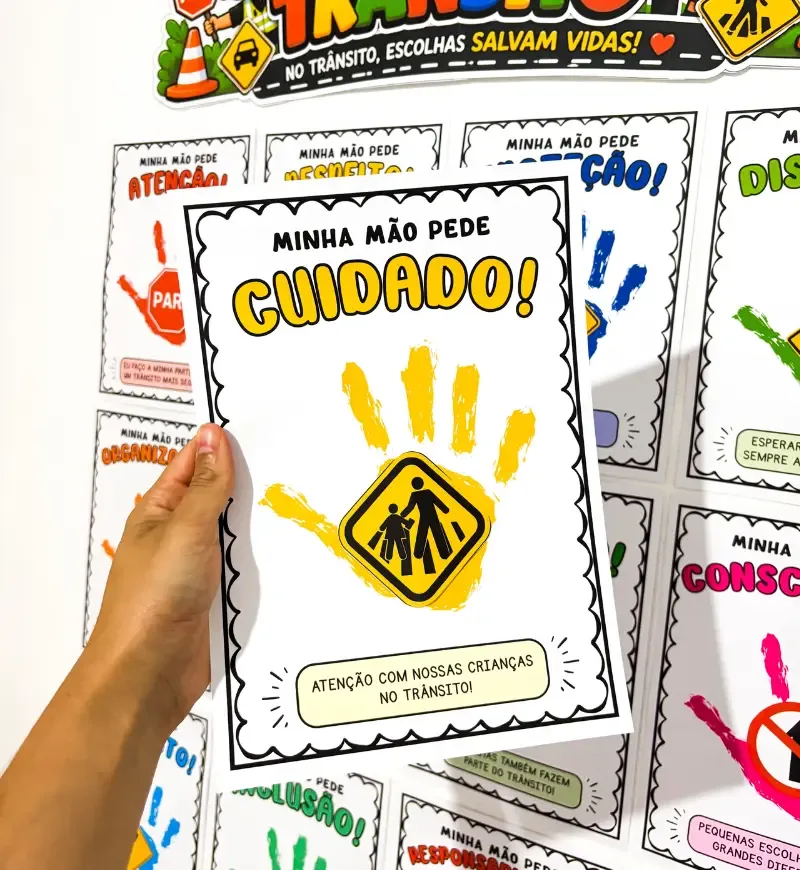 Atividade Dia do Trânsito | Carimbo de Mãos — imagem 7