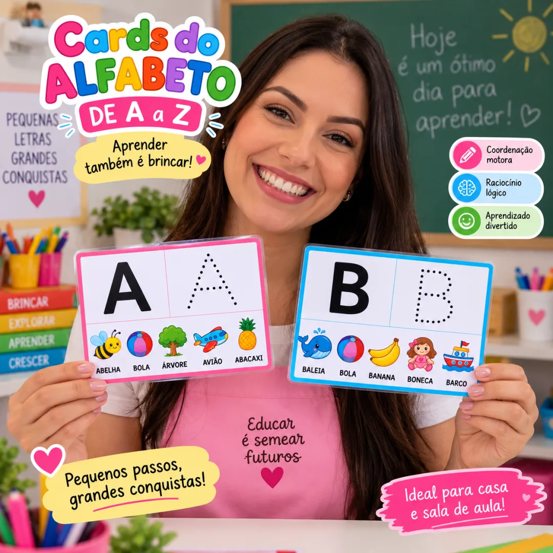 Atividade do Alfabeto de a a Z — Trace, Reconheça e Aprenda Brincando! em PDF — imagem 3