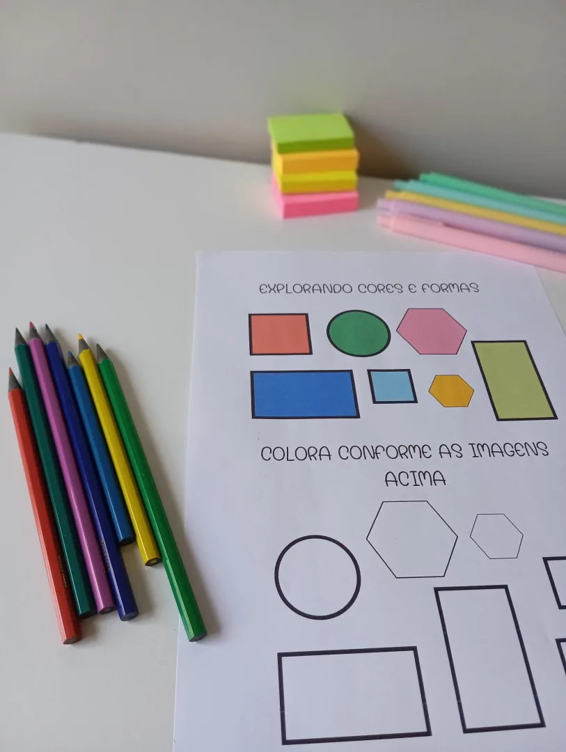 Atividade Explorando Cores e Formas em PDF Educação Infantil — imagem 3