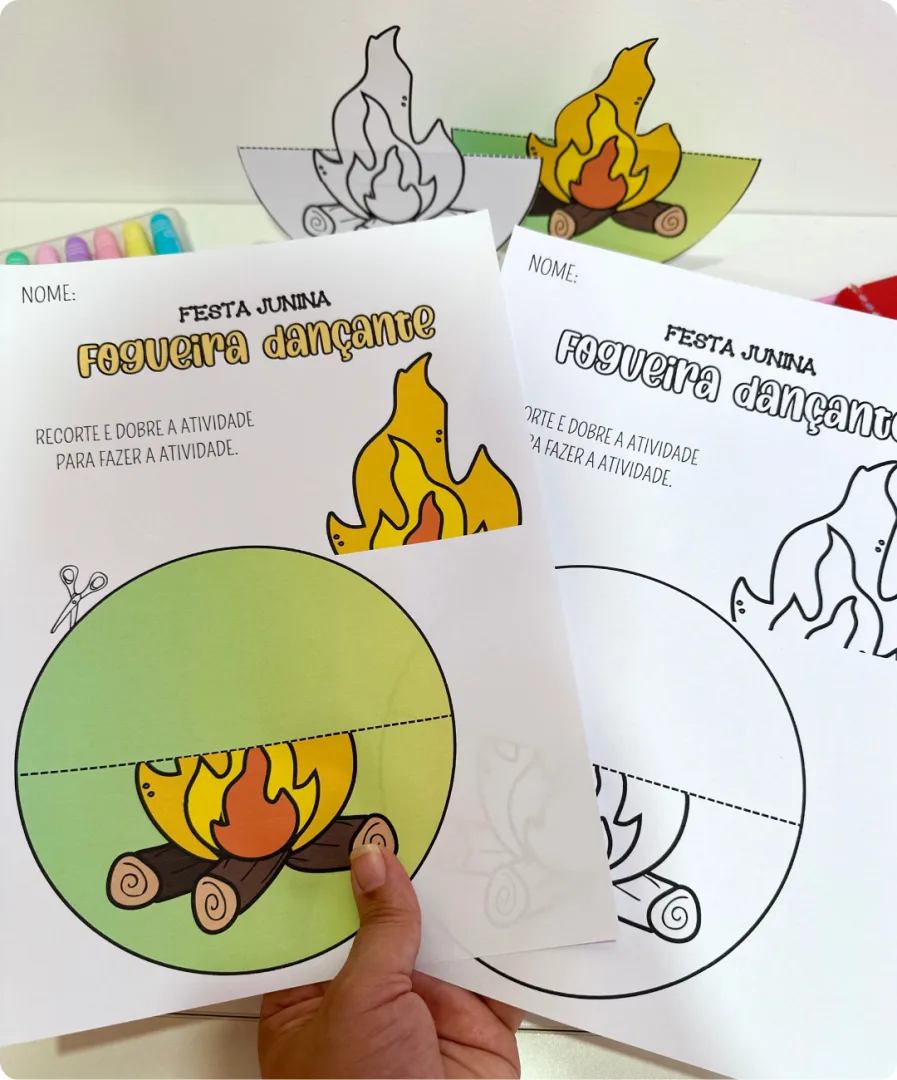 ATIVIDADE FOGUEIRA DANÇANTE - TEMA JUNINO — imagem 3