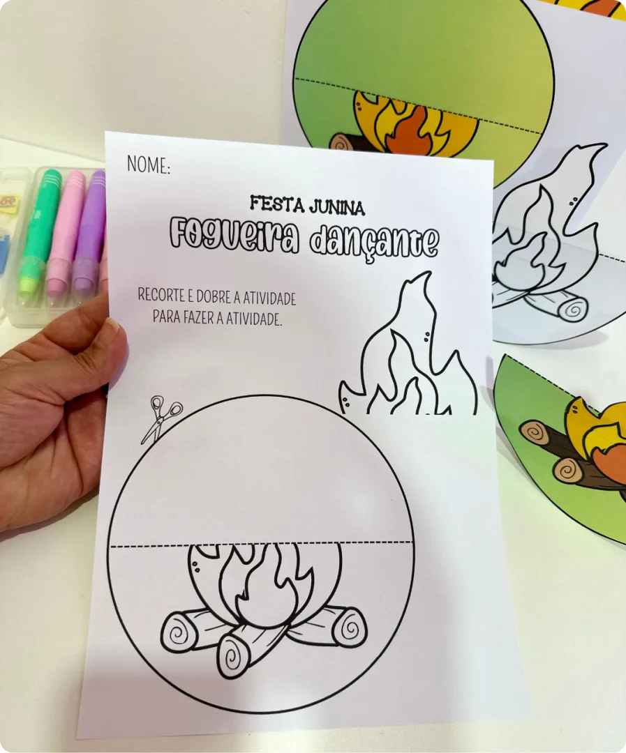 ATIVIDADE FOGUEIRA DANÇANTE - TEMA JUNINO — imagem 5