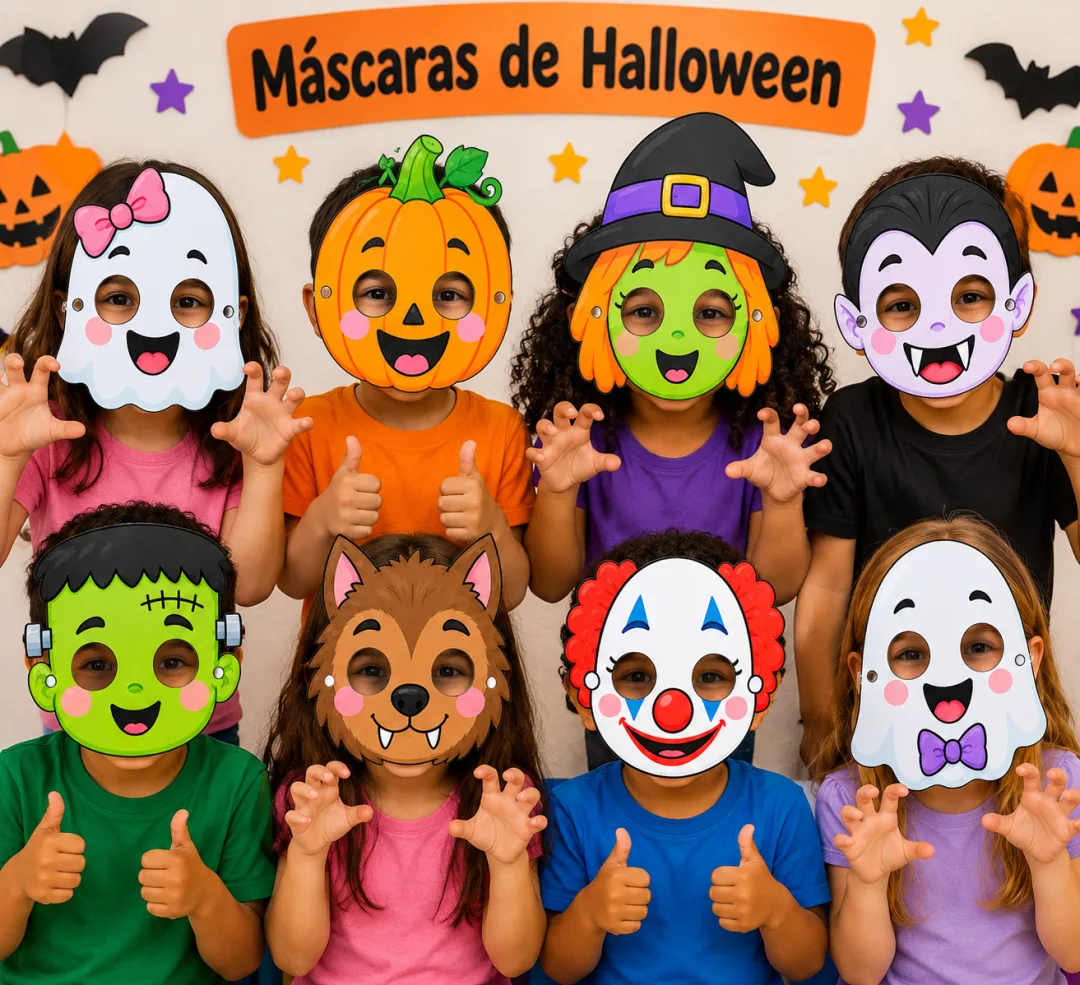 Atividade Halloween - Máscaras e Bambolê - Educação Infantil - PDF — imagem 4