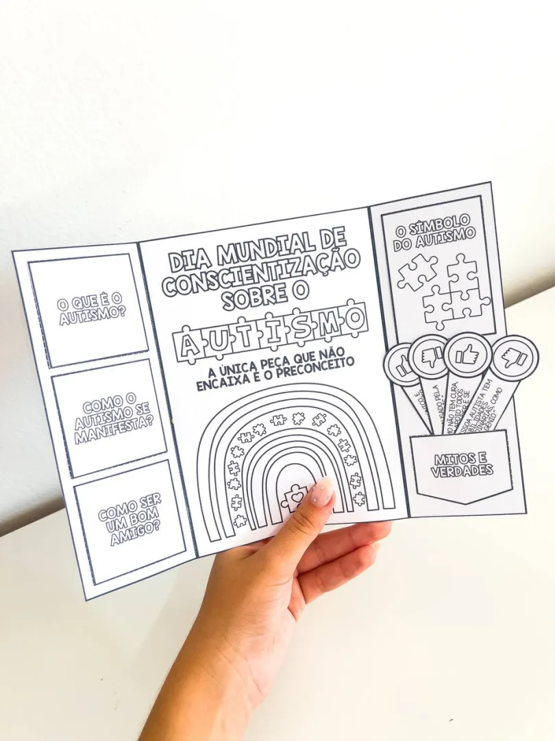 ATIVIDADE INTERATIVA DIA DO AUTISMO - Lapbook — imagem 2