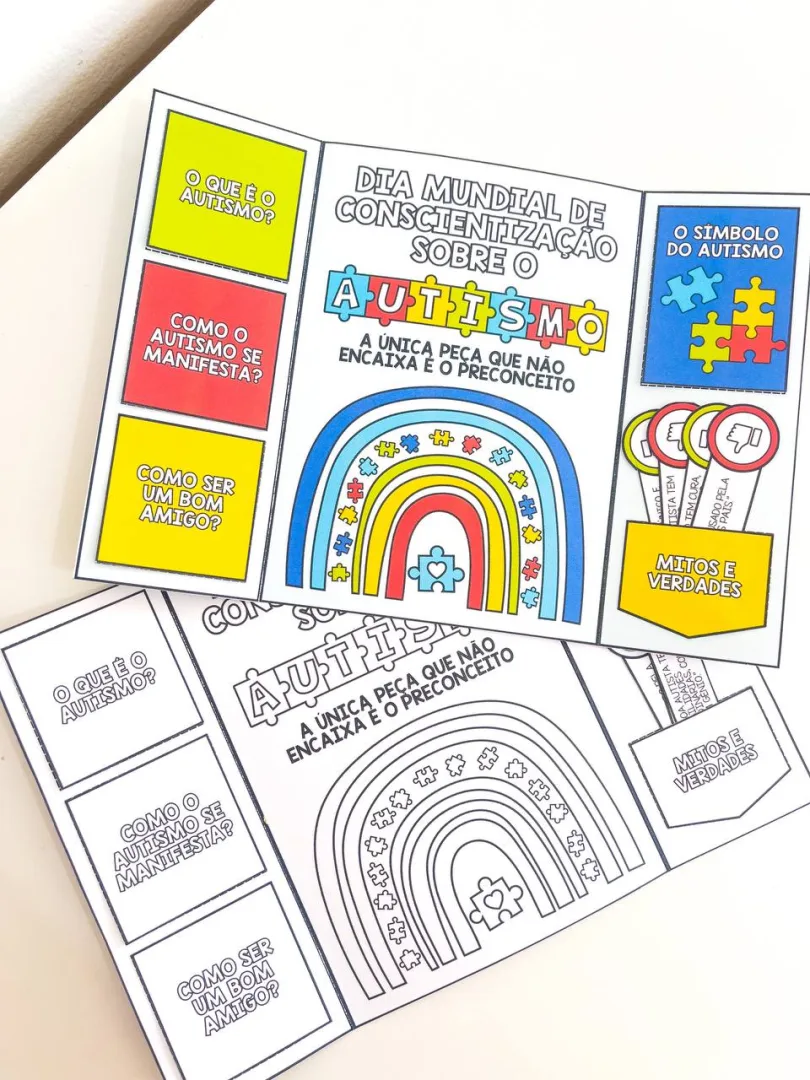 ATIVIDADE INTERATIVA DIA DO AUTISMO - Lapbook — imagem 3