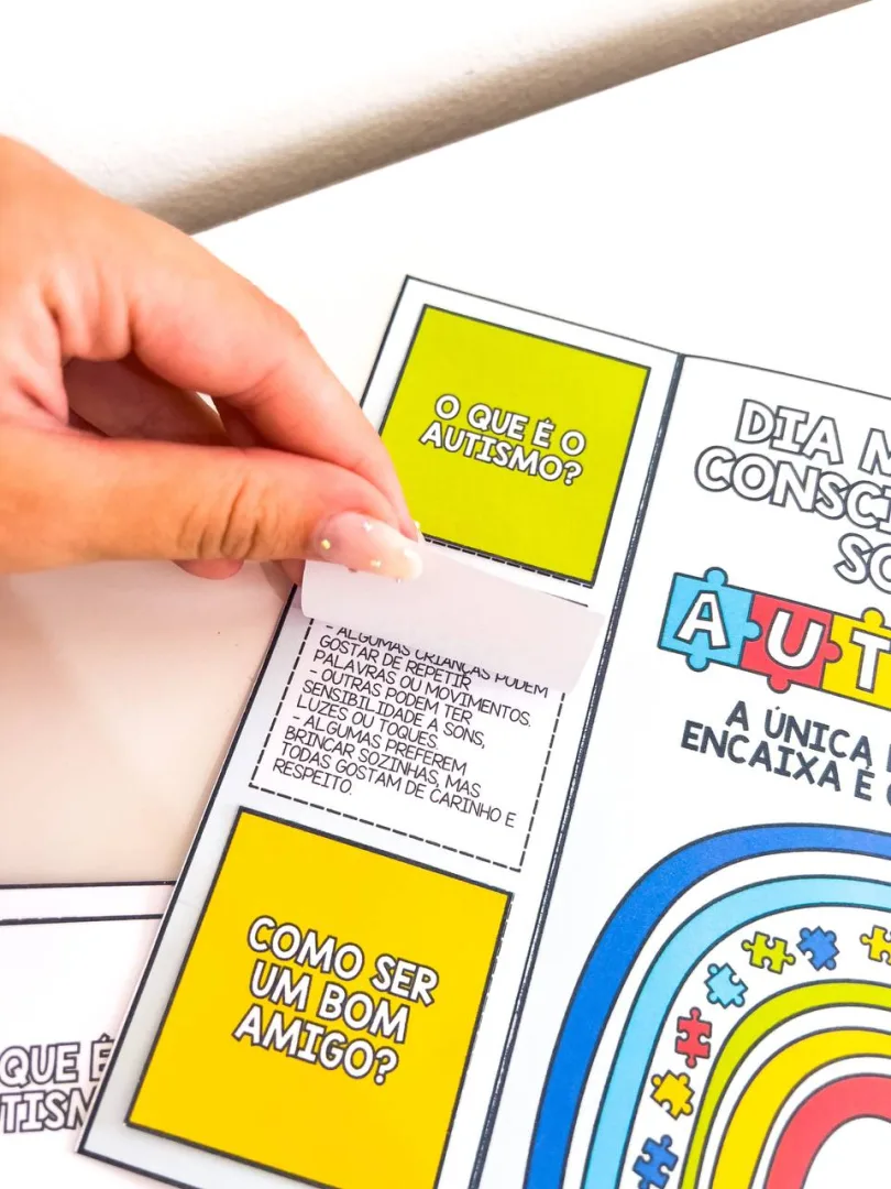 ATIVIDADE INTERATIVA DIA DO AUTISMO - Lapbook — imagem 4