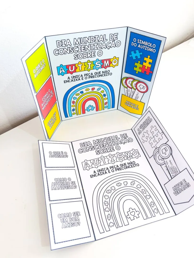ATIVIDADE INTERATIVA DIA DO AUTISMO - Lapbook — imagem 6