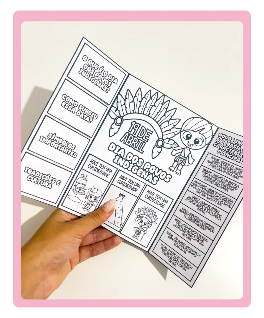 ATIVIDADE INTERATIVA DIA DOS POVOS INDÍGENAS - Lapbook e Coroa — imagem 5