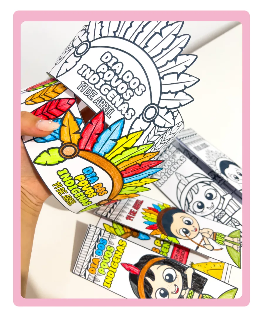 ATIVIDADE INTERATIVA DIA DOS POVOS INDÍGENAS - Lapbook e Coroa — imagem 2