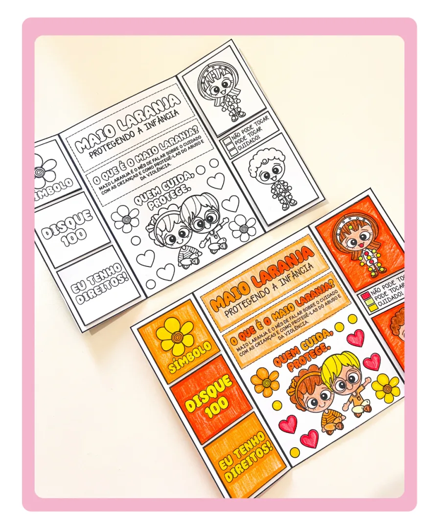 ATIVIDADE INTERATIVA MAIO LARANJA - LAPBOOK — imagem 3