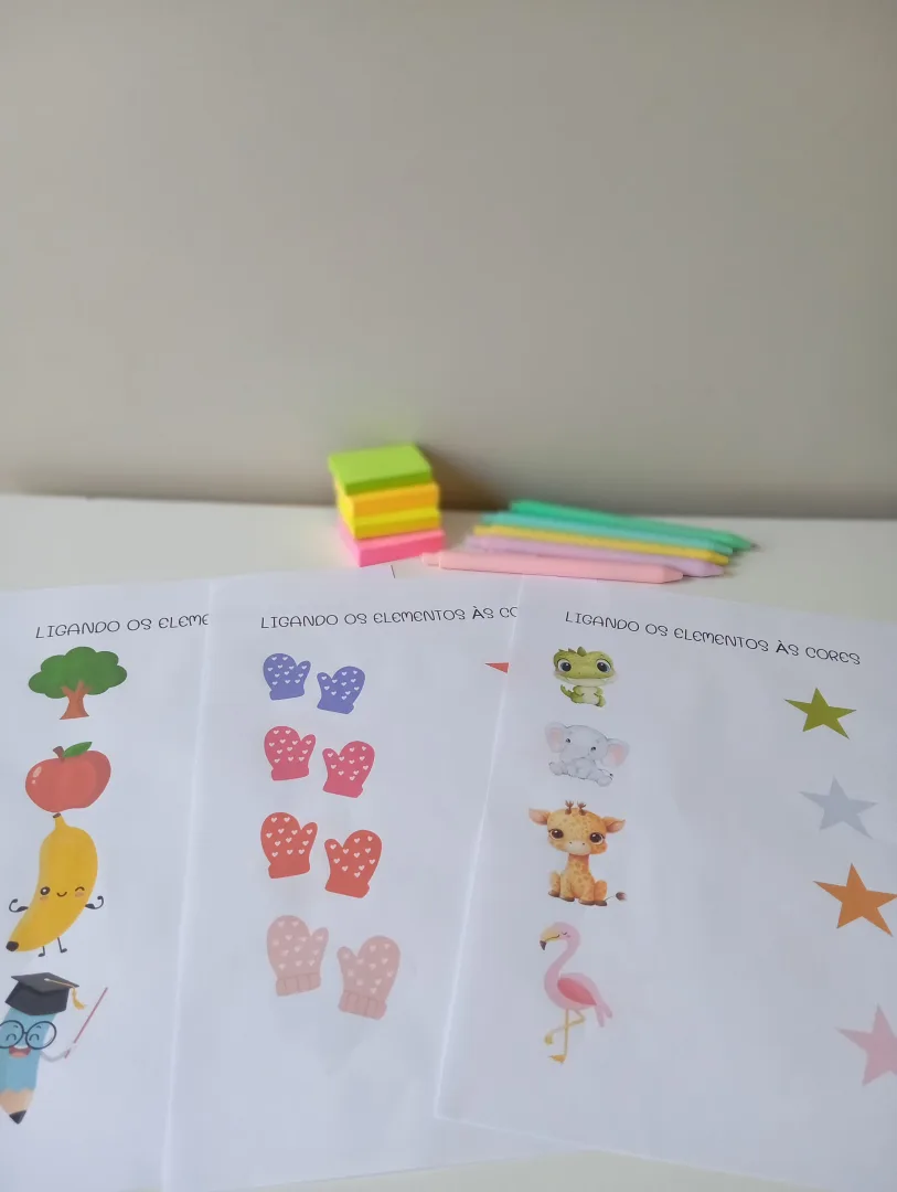 Atividade Ligando os Elementos às Cores Educação Infantil — imagem 2