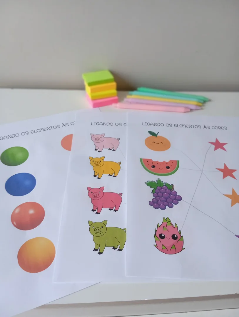 Atividade Ligando os Elementos às Cores Educação Infantil — imagem 3