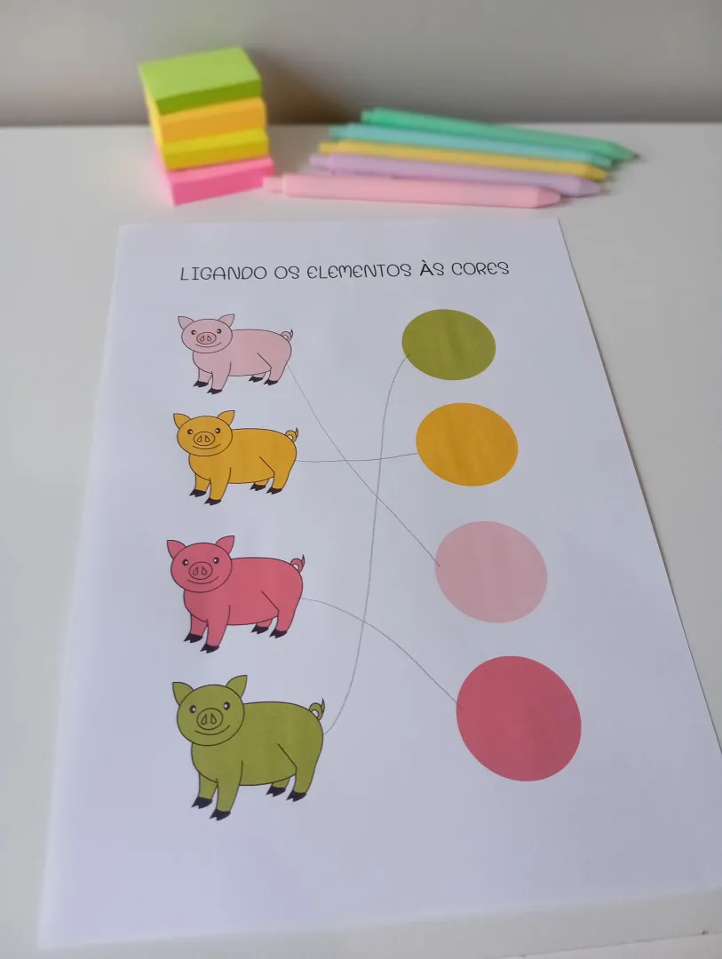 Atividade Ligando os Elementos às Cores Educação Infantil — imagem 4