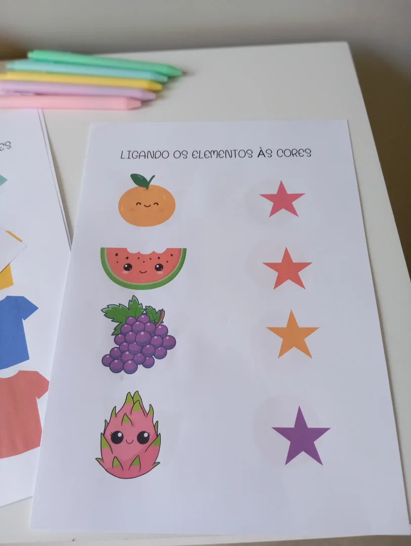 Atividade Ligando os Elementos às Cores Educação Infantil — imagem 5