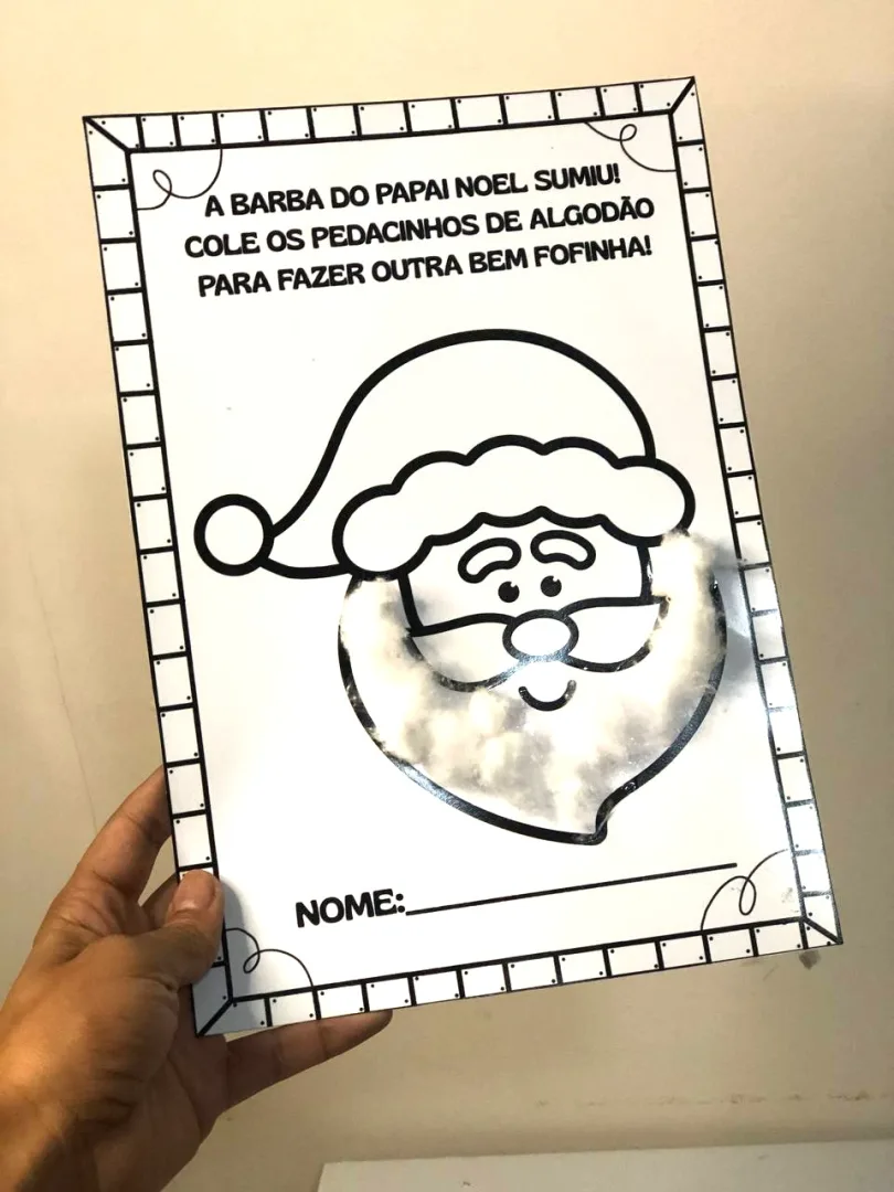 Atividade Natalina Barba do Papai Noel - Educação Infantil - PDF — imagem 5