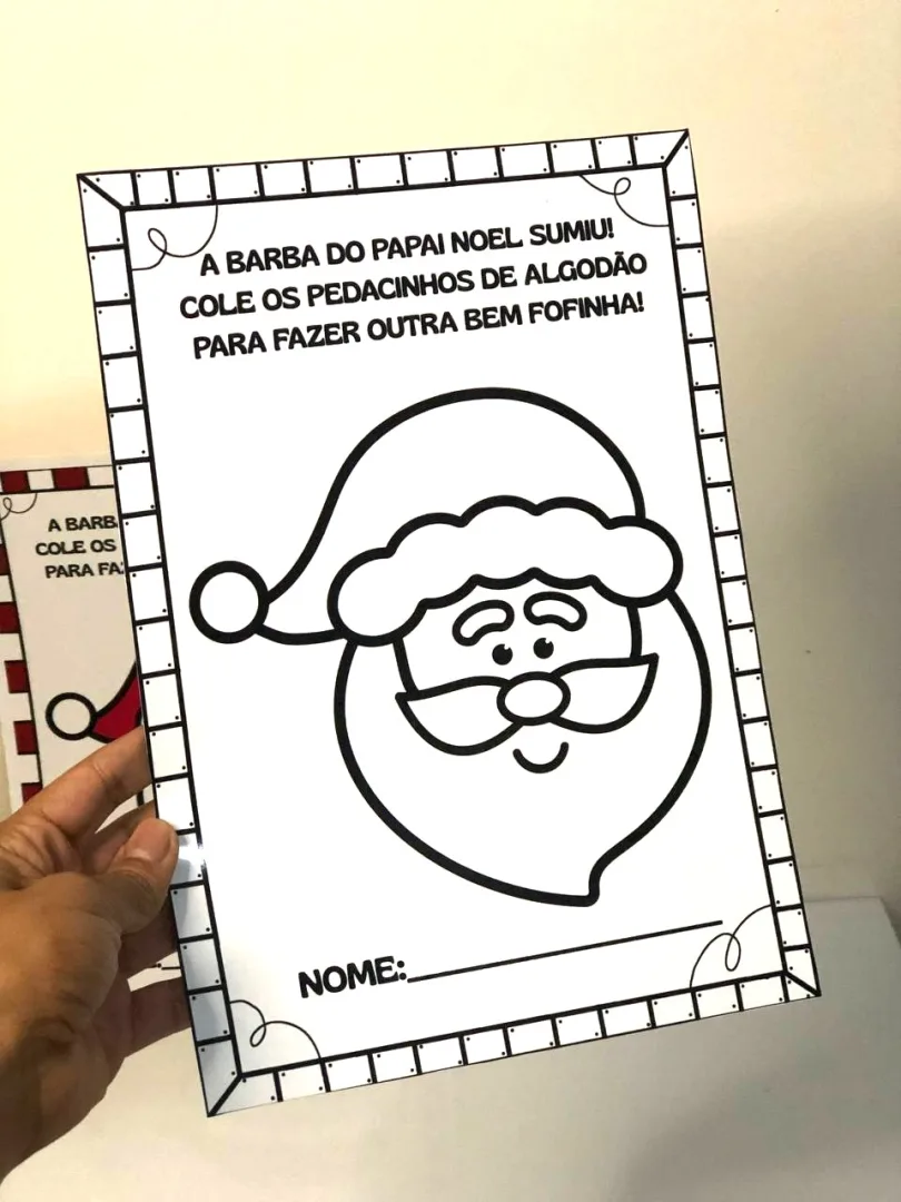Atividade Natalina Barba do Papai Noel - Educação Infantil - PDF — imagem 3