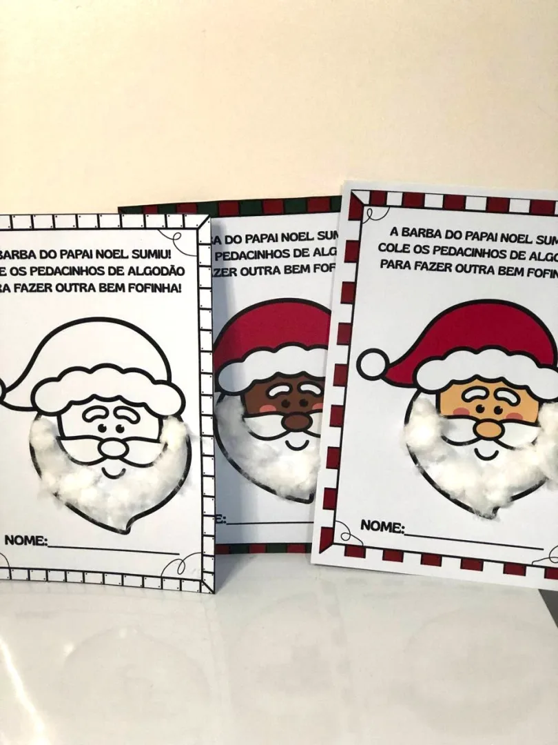 Atividade Natalina Barba do Papai Noel - Educação Infantil - PDF — imagem 2
