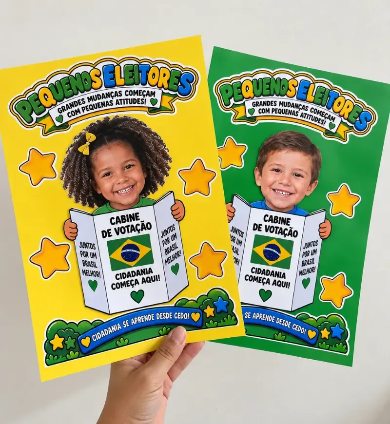 Atividade Pequenos Eleitores | Eleições Educação Infantil arquivo em PDF — imagem 3