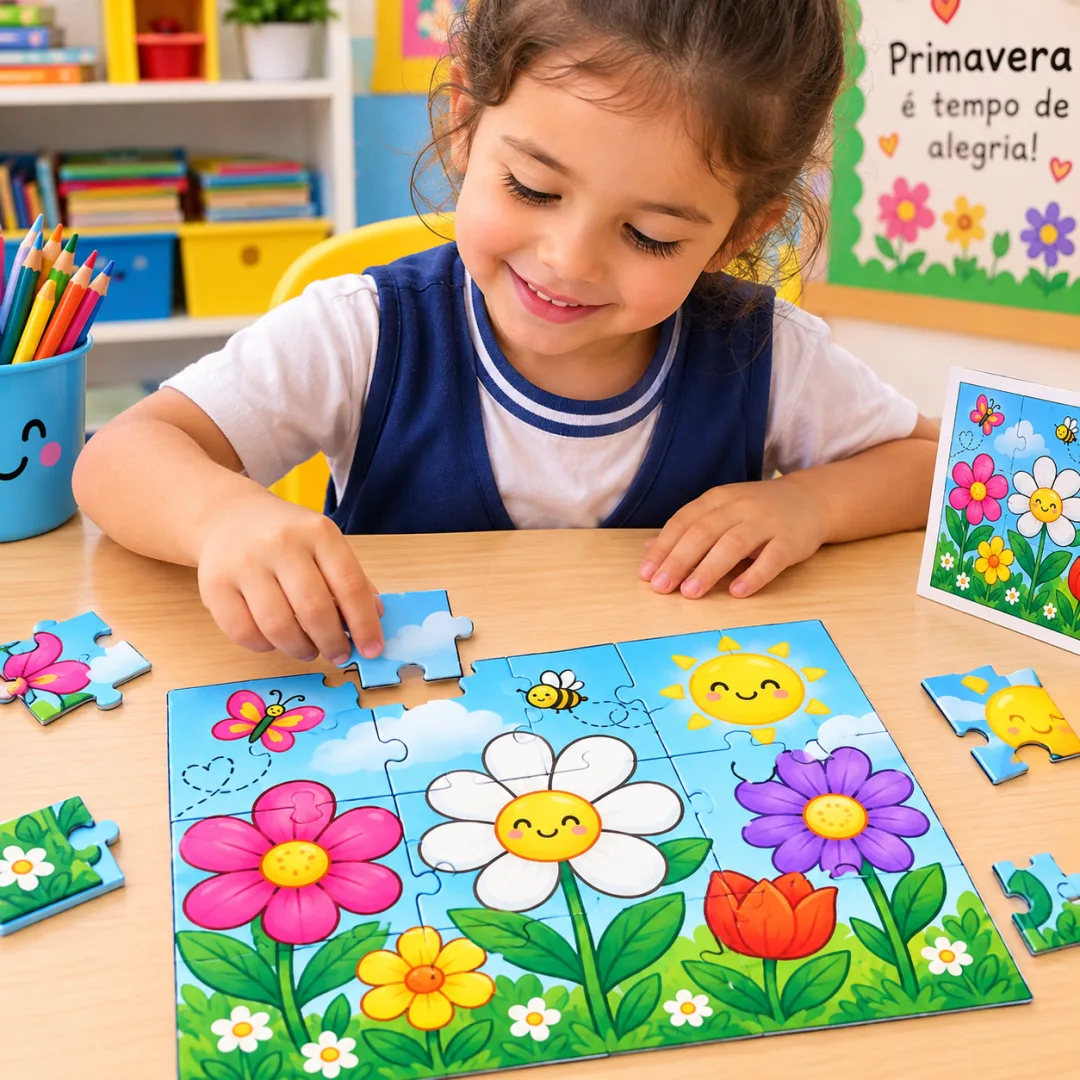 Atividade Primavera Lúdica Criativa – Kit Pintura & Quebra-Cabeça em PDF — imagem 2