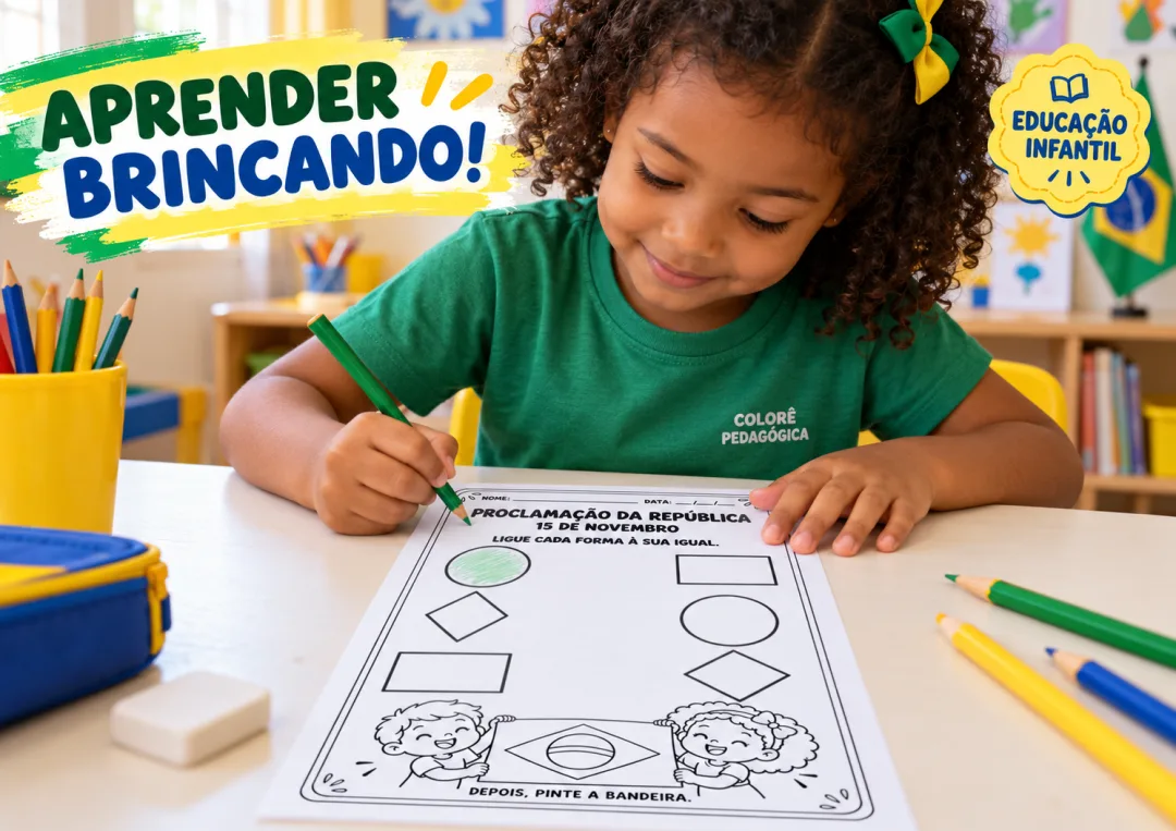 Atividade Proclamação da República Educação Infantil: Ligue as Formas — PDF — imagem 2