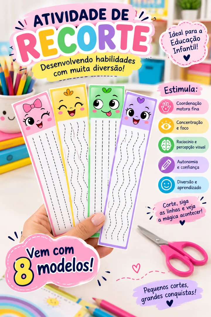 Atividade Recorte Maluco - Educação Infantil - PDF 3 Páginas — imagem 3