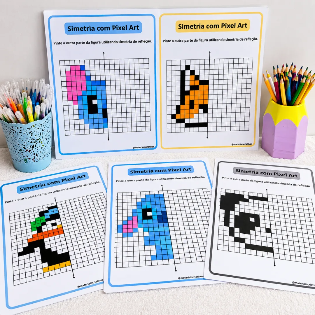 Atividade Simetria com Pixel Art – Simetria de Reflexão — imagem 2