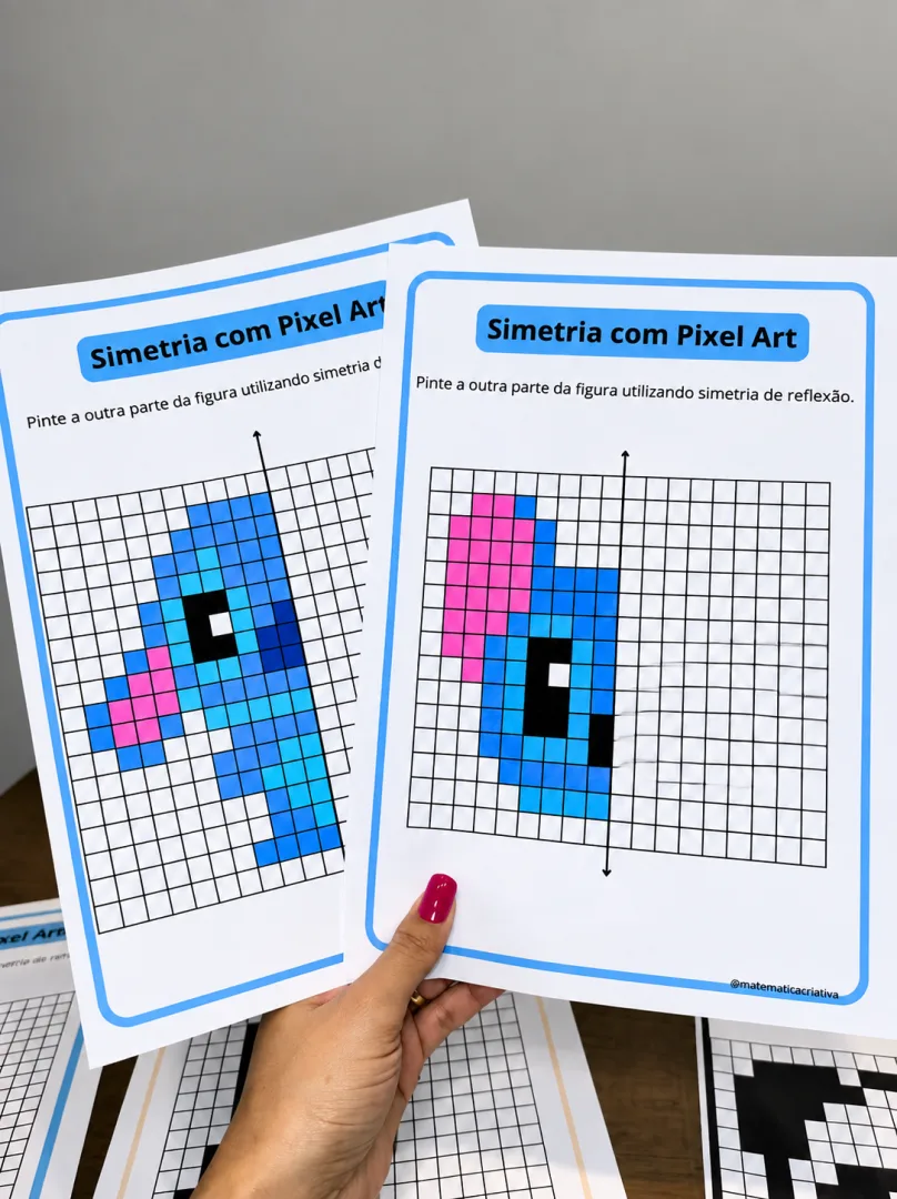 Atividade Simetria com Pixel Art – Simetria de Reflexão — imagem 3