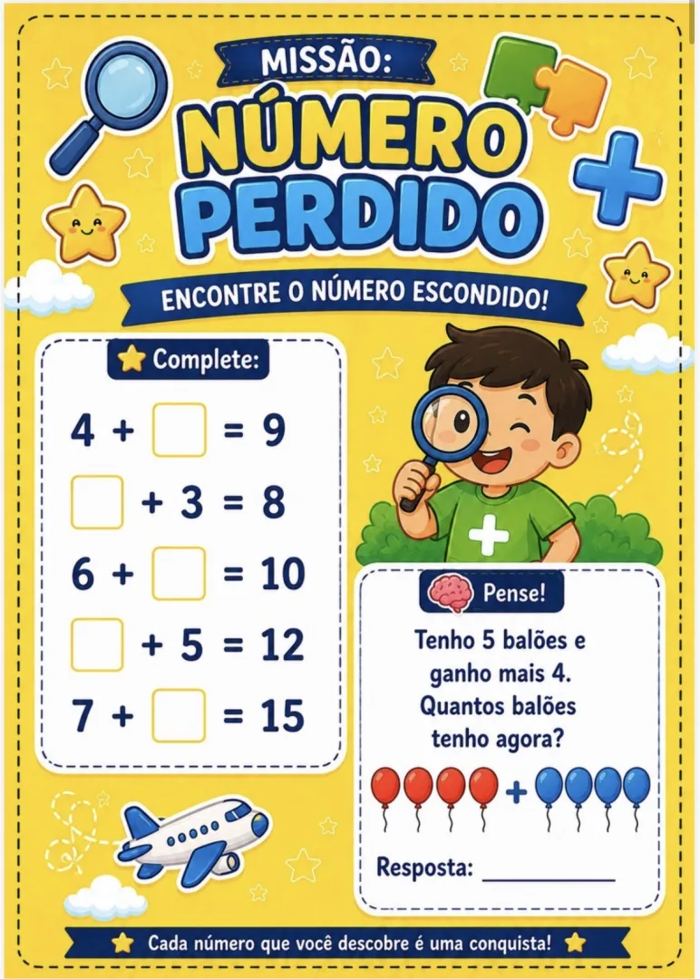 Atividades 1 Ano de Matemática Passaporte da Matemática Adição, Subtração, Multiplicação em PDF — imagem 6