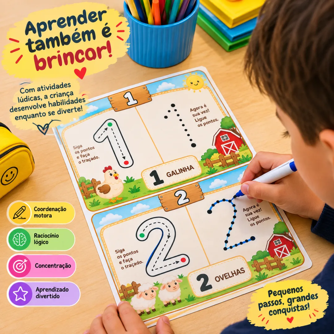 Atividades 1º Ano de Traçado Matemático – Educação Infantil em PDF — imagem 3