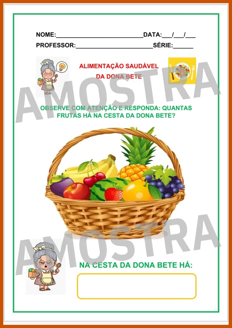 Atividades Alimentação Saudável 3 á 10 anos — imagem 4