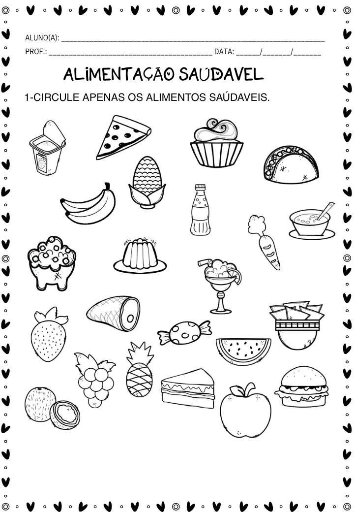 Atividades Alimentação Saúdavel Educação Infantil 8 Páginas em Pdf — imagem 2