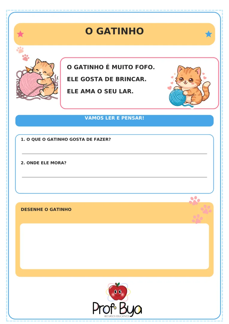 Atividades de Alfabetização e Interpretação de Texto - PDF — imagem 2