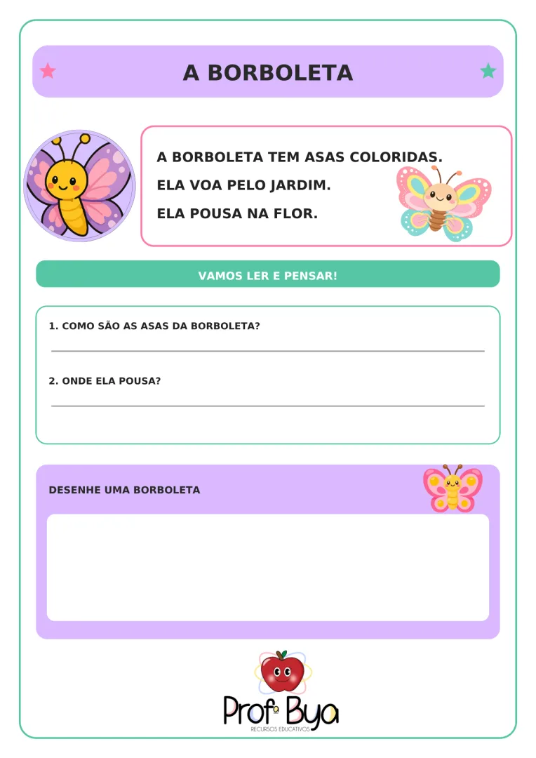 Atividades de Alfabetização e Interpretação de Texto - PDF — imagem 3