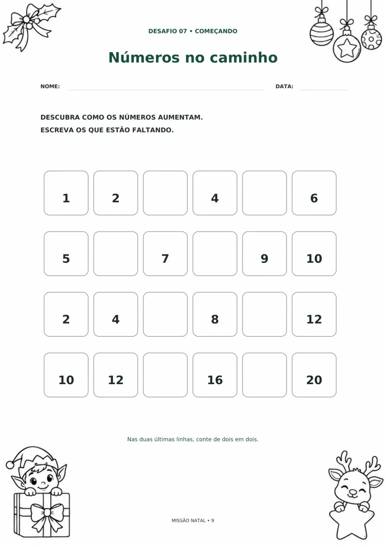 Atividades de Lógica de Natal em PDF — imagem 5