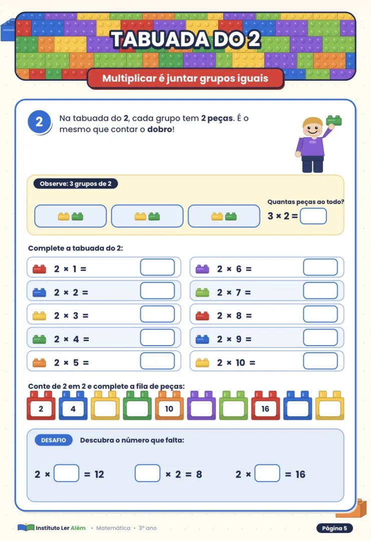 Atividades de Multiplicação - 2º ano - Matemática - PDF — imagem 2