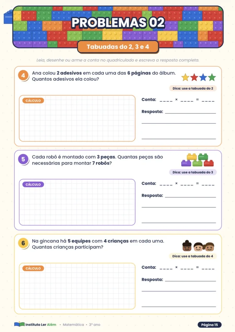 Atividades de Multiplicação - 2º ano - Matemática - PDF — imagem 3