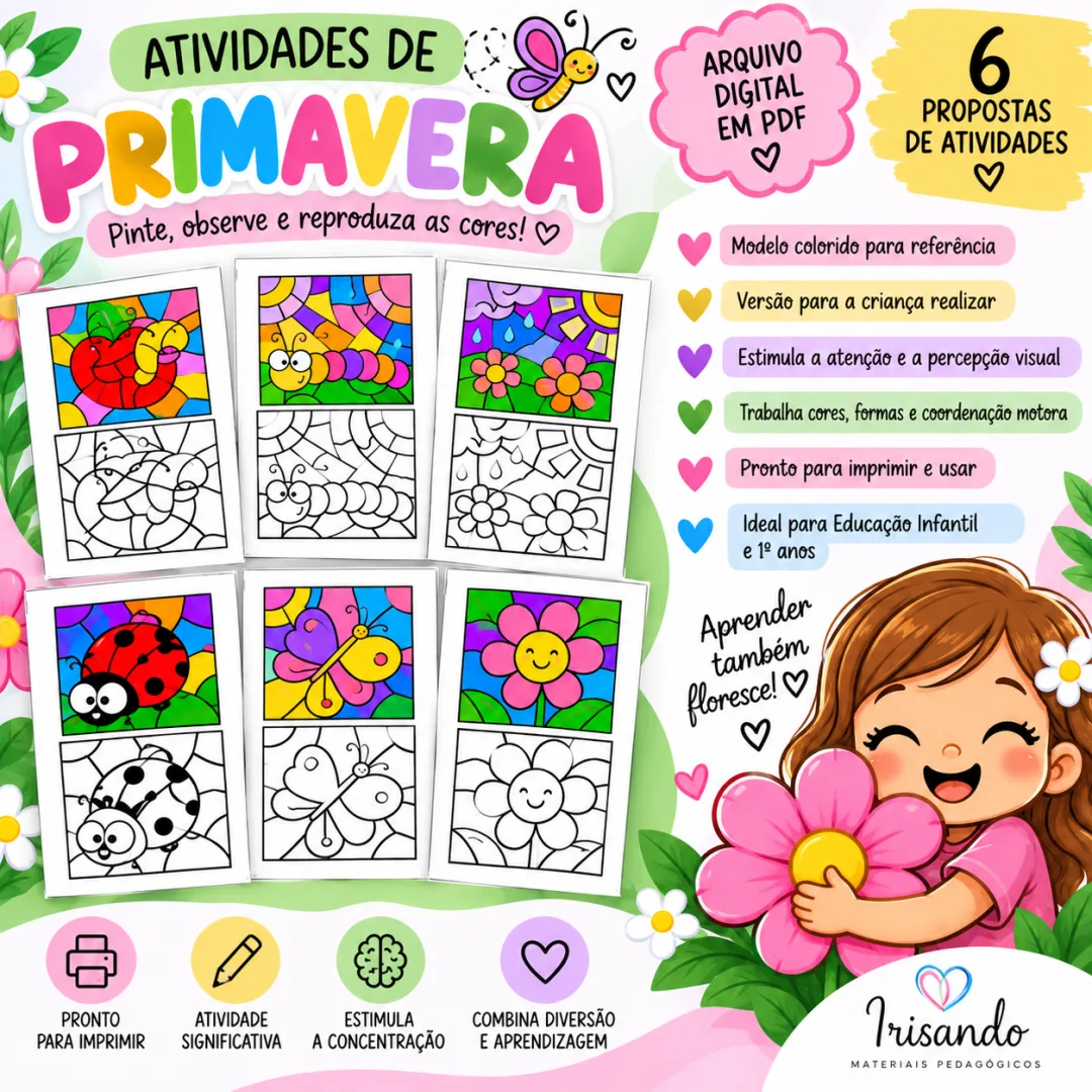 MOSAICO- Atividades de Primavera - 6 Propostas Coloridas - EDUCAÇÂO INFANTIL — imagem 3