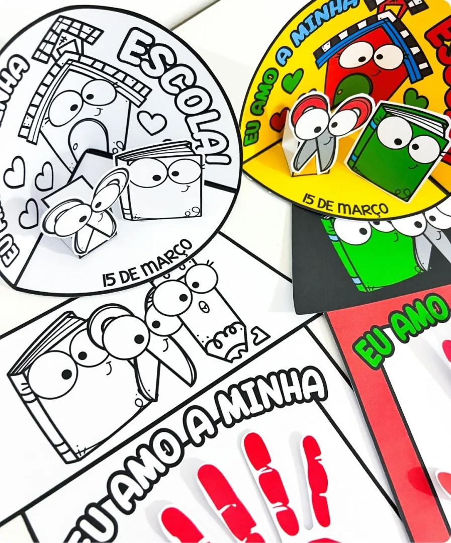 ATIVIDADES DIA DA ESCOLA - KIT CENÁRIO 3D — imagem 4