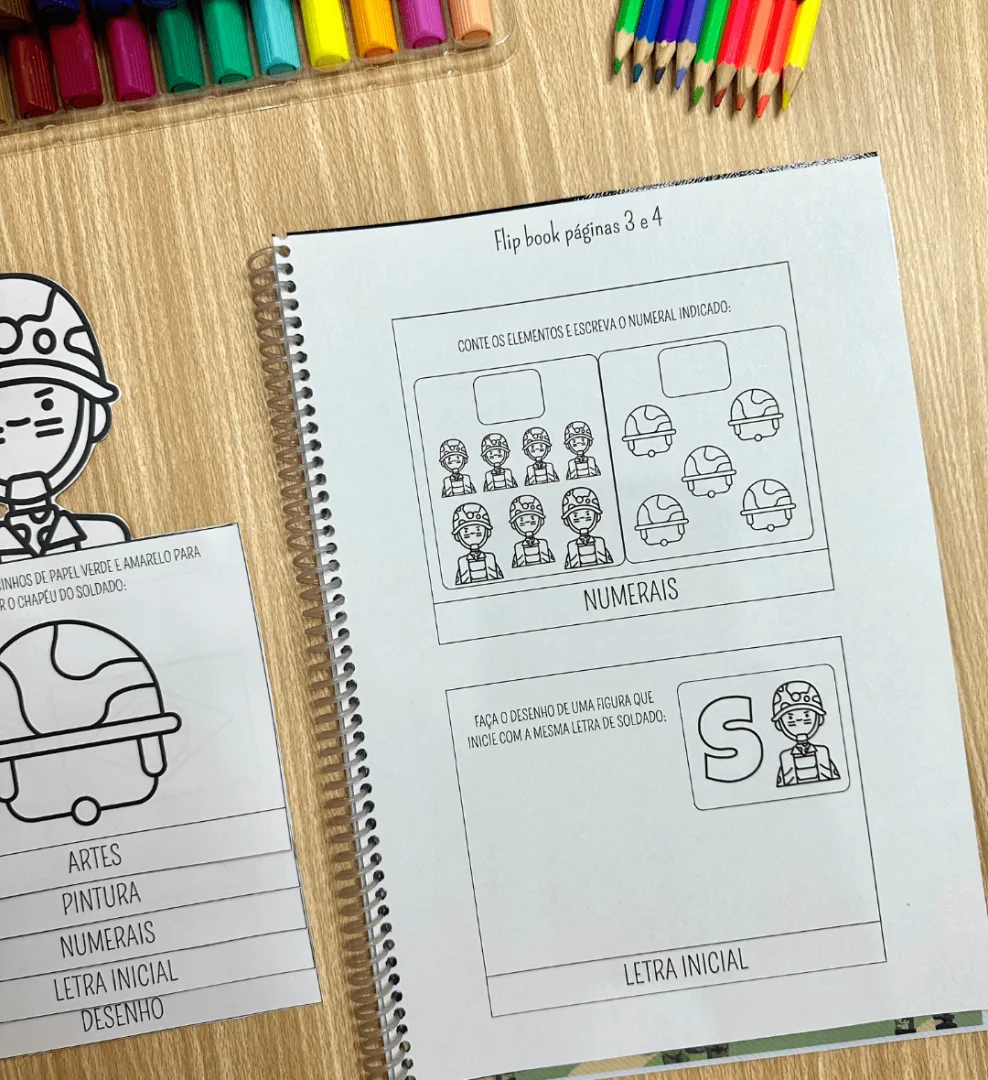 Atividades Dia do Soldado + Flipbook temático — imagem 2