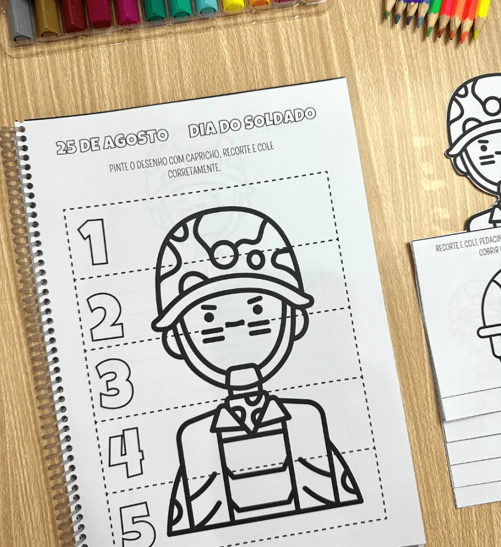 Atividades Dia do Soldado + Flipbook temático — imagem 3