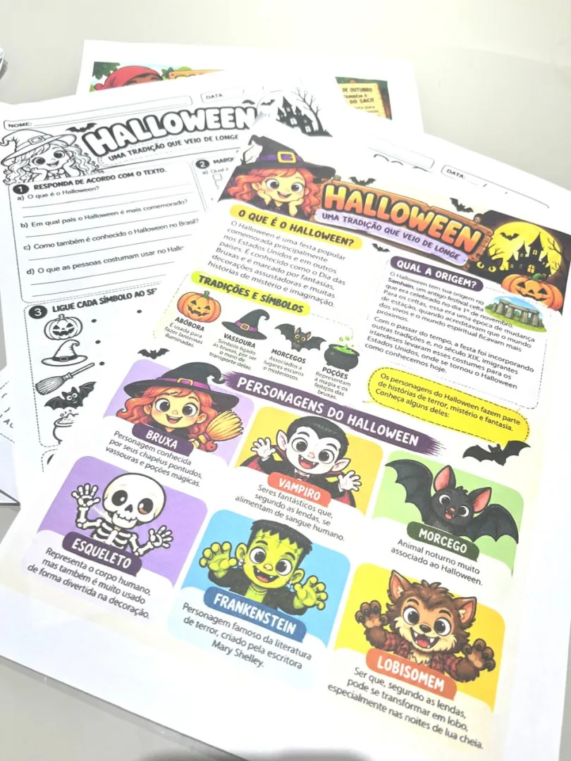Atividades Halloween e Dia do Saci - 1º ao 5º ano - PDF — imagem 2