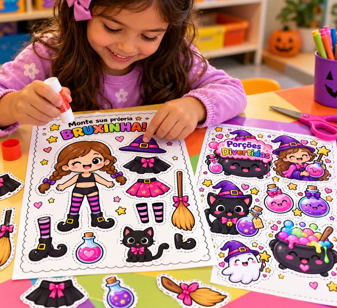 Atividades Lúdicas para Recortar, Colar e Montar Halloween em PDF — imagem 3